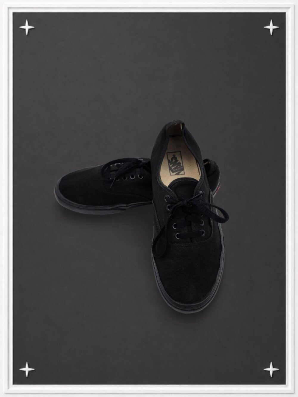 Black Canvas Low-Top Sneakers by Vans | Men's 10.5